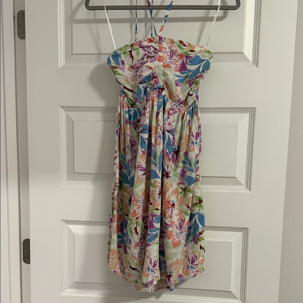 Roxy Strapless Floral Dress - Multicolor